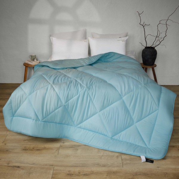 Фото - Одеяло всесезонное двуспальное евро MirSon Шерстяное №1640 Eco Light Blue (2200002653213)