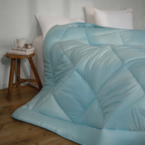 Фото - Одеяло всесезонное двуспальное евро MirSon Шерстяное №1640 Eco Light Blue (2200002653213)