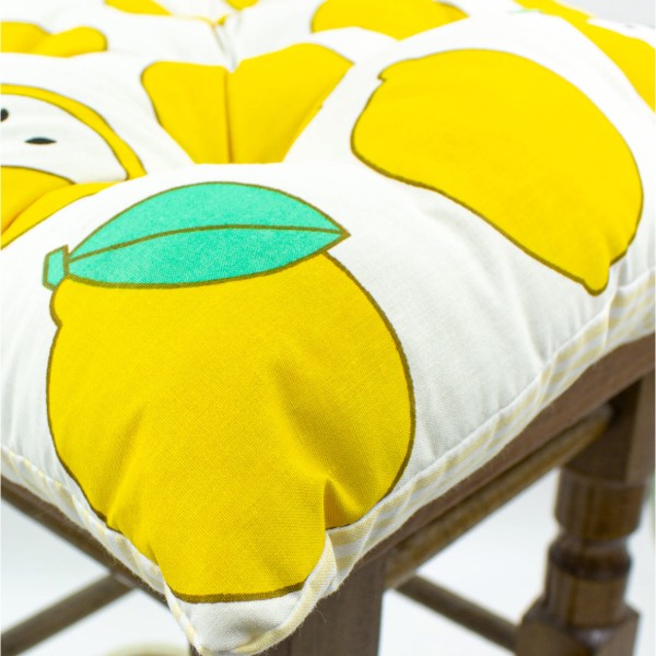 Фото - Подушка для стула MirSon Бязь Принт 17-0531 Striped Lemon 50х50 см (2200006276890)