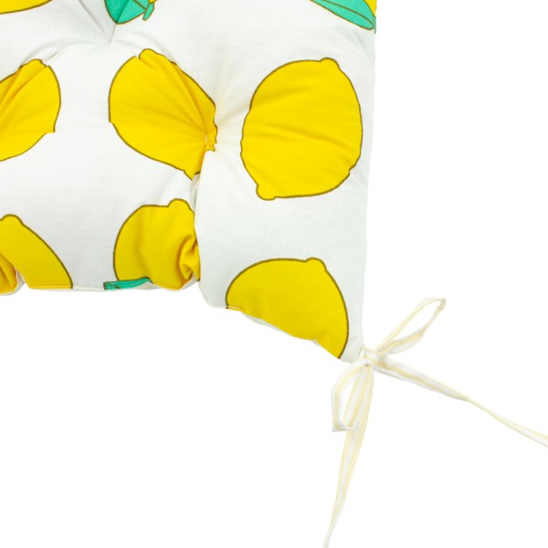 Фото - Подушка для стула MirSon Бязь Принт 17-0531 Striped Lemon 50х50 см (2200006276890)