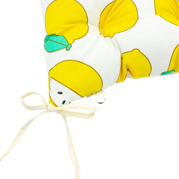 Фото - Подушка для стула MirSon Бязь Принт 17-0531 Striped Lemon 50х50 см (2200006276890)