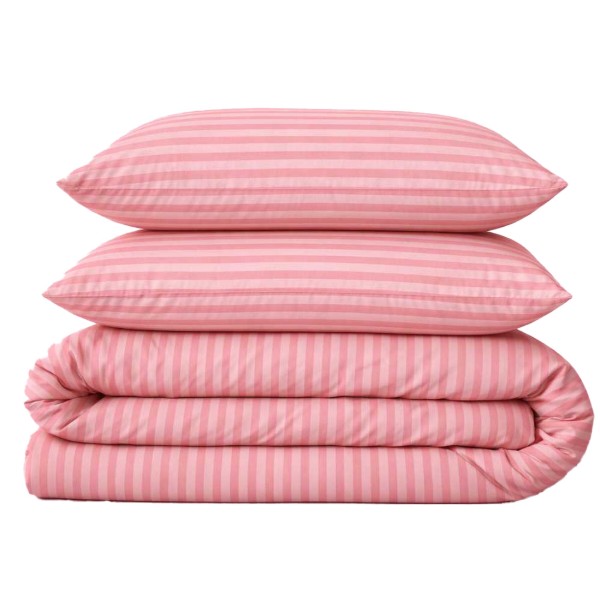 Фото - Комплект постельного белья MirSon 200 x 220 17-0607 Stripe Pink Бязь (2200008054113)