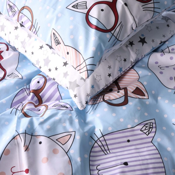 Фото - Комплект постельного белья MirSon Бязь 17-0785 Funny cats 175х210 см (2200011294797)