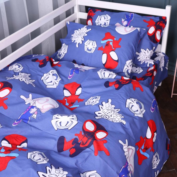 Фото - Комплект постільної білизни MirSon Бязь 17-0789 Spider-Man 2 Kids Time 175х210 см (2200011397085)