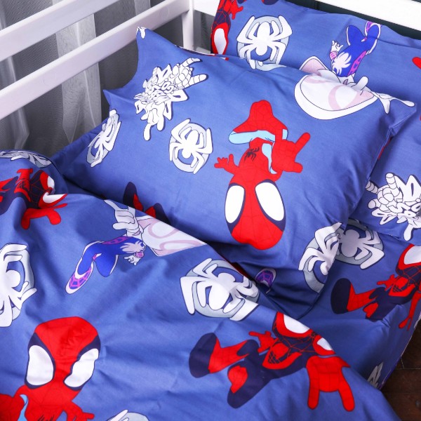 Фото - Комплект постільної білизни MirSon Бязь 17-0789 Spider-Man 2 Kids Time 175х210 см (2200011397085)