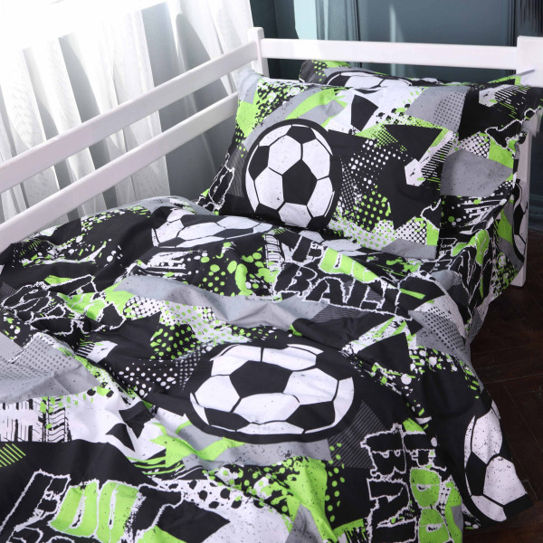 Фото - Комплект постільної білизни MirSon Бязь 17-0837 Urban football 175х210 см (2200011570013)