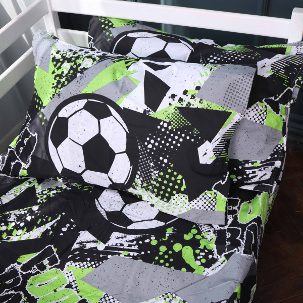 Фото - Комплект постільної білизни MirSon Бязь 17-0837 Urban football 175х210 см (2200011570013)