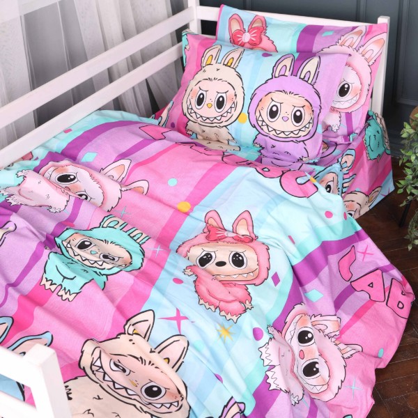 Фото - Комплект постільної білизни MirSon Бязь 17-0882 Sweet Labubu 175х210 см (2200012198070)