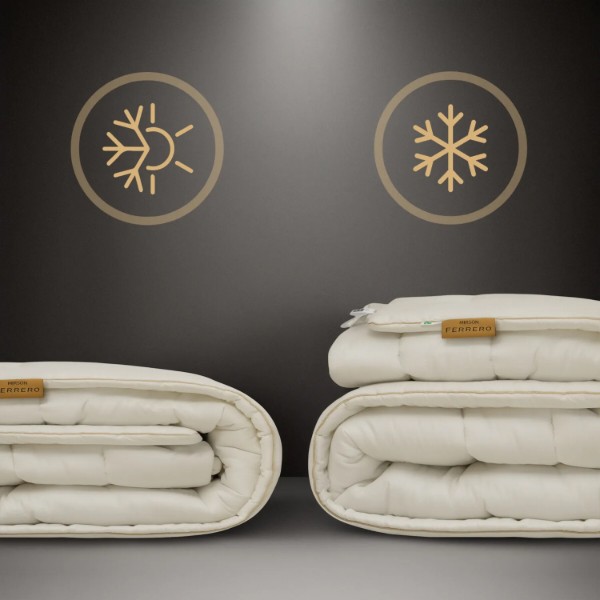 Фото - Ковдра зимова двоспальна євро MirSon Eco-Soft №1550 Ferrero Vanilla 200x220 см (2200011171944)