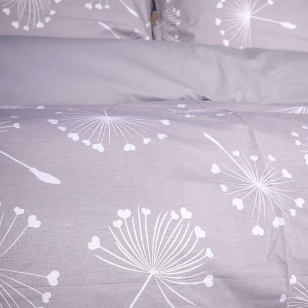 Фото - Комплект постельного белья MirSon 175х210 см 00-3 Grey Dandelions Поплин (2200009701528)