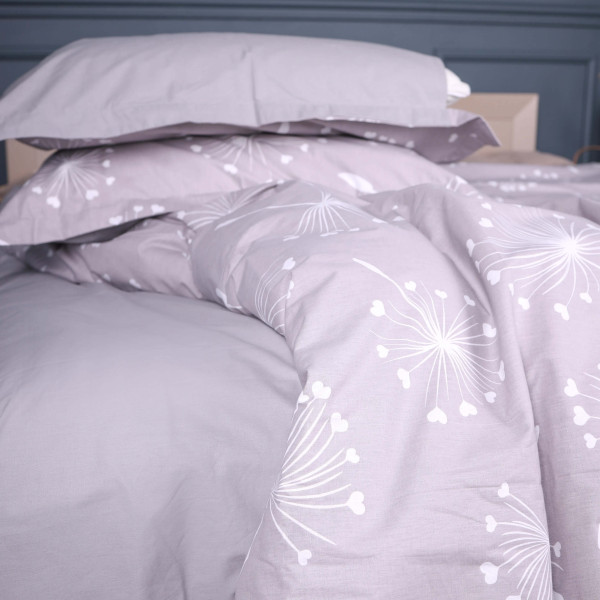 Фото - Комплект постельного белья MirSon 175х210 см 00-3 Grey Dandelions Поплин (2200009701528)