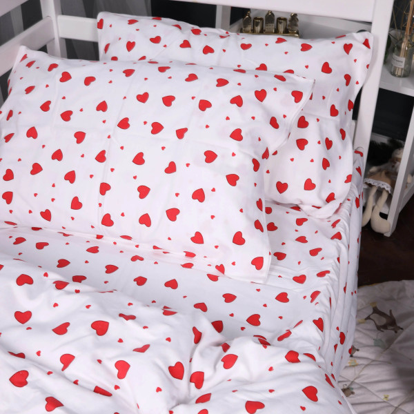 Фото - Комплект постільної білизни MirSon 175x210 см 015 Love Фланель (2200009652639)