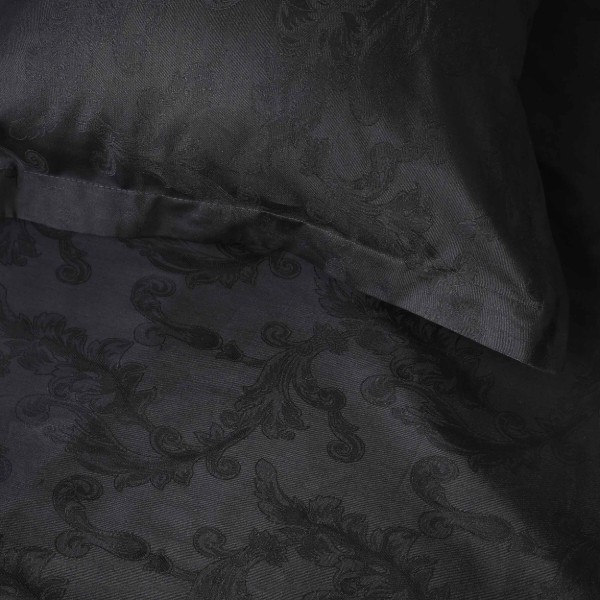 Фото - Комплект постільної білизни MirSon King Size 220x240 см 6031 Count Black Сатин Жакард (2200008763831)