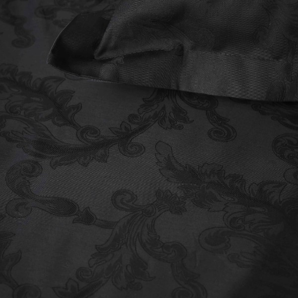 Фото - Комплект постільної білизни MirSon King Size 220x240 см 6031 Count Black Сатин Жакард (2200008763831)