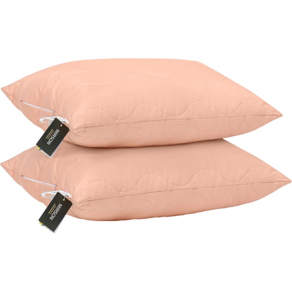Фото - Подушка стандартна MirSon бавовняна №1768 Eco Light Coral середня 50х70 см (2200003709872)