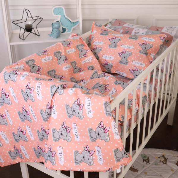 Фото - Комплект постільної білизни MirSon Бязь 20-0028 Little girl Teddy 175х210 (2200010266474)