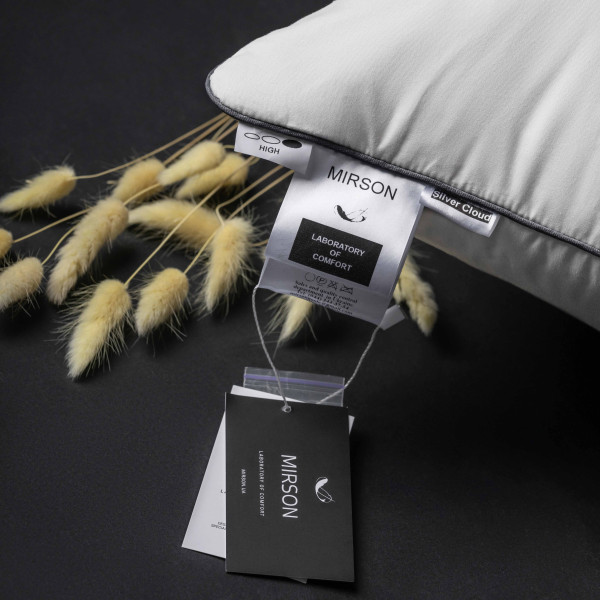 Фото - Подушка стандартна MirSon №1010 Silver Cloud EcoSilk 40х60 см (2200010362589)