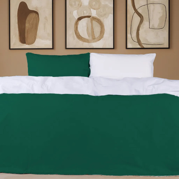 Фото - Комплект постельного белья MirSon Ranforce Elite Green Diego (11-2107+18-0130) 220х240 (2200004703855)