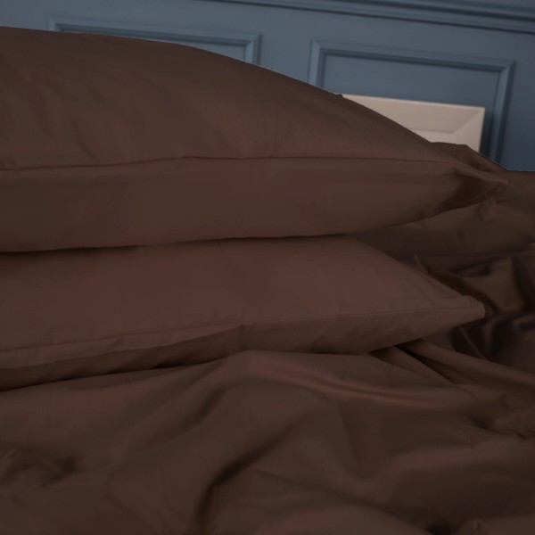 Фото - Комплект постельного белья MirSon King Size Бязь 19-1217 Chocolate perla 220х240 (2200001172012)