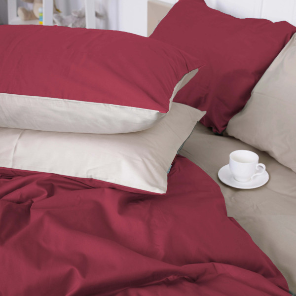 Фото - Комплект постільної білизни MirSon Сатин 0847 +0840 Ruby Двоспальний (2200002031288)