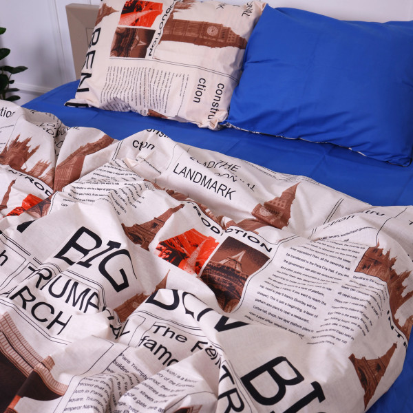 Фото - Комплект постільної білизни MirSon Бязь 17-0536 Big Ben 220х240 (2200003791648)