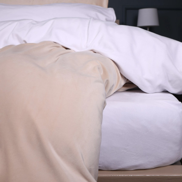 Фото - Комплект постельного белья MirSon Велюр Winter Frost 28-0001 + 28-0004 Gardenia Velvet 200х220 (2200004003849)