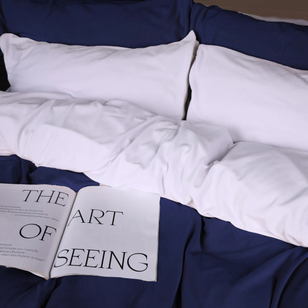 Фото - Комплект постельного белья MirSon Велюр Winter Frost 28-0001 + 28-0006 Bellflower Velvet 200х220 (2200004004648)