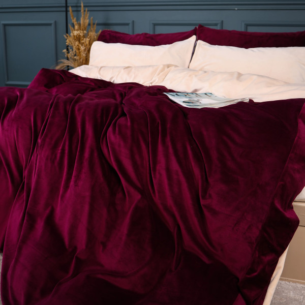 Фото - Комплект постельного белья MirSon Велюр Winter Frost 28-0004 + 28-0002 Adenium Velvet 200х220 (2200004006246)