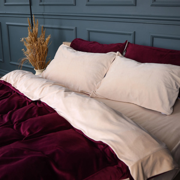 Фото - Комплект постельного белья MirSon Велюр Winter Frost 28-0004 + 28-0002 Adenium Velvet 200х220 (2200004006246)