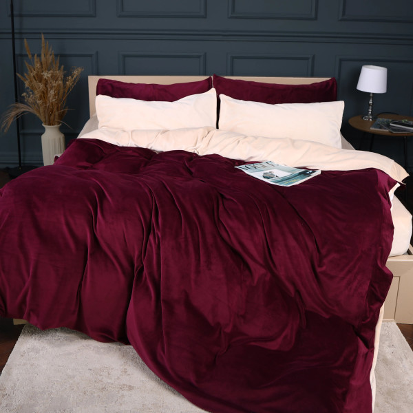 Фото - Комплект постельного белья MirSon Велюр Winter Frost 28-0004 + 28-0002 Adenium Velvet 200х220 (2200004006246)