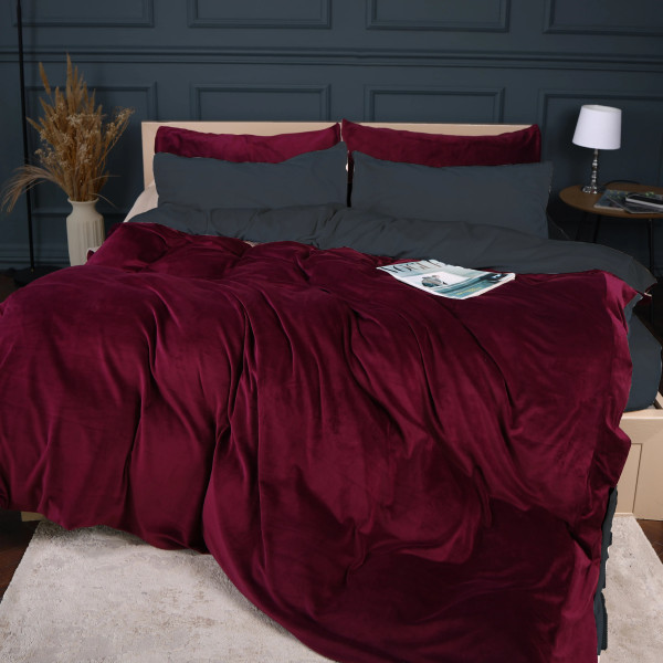 Фото - Комплект постельного белья MirSon Велюр Winter Frost 28-0005 + 28-0002 Azalea Velvet 200х220 (2200004006642)