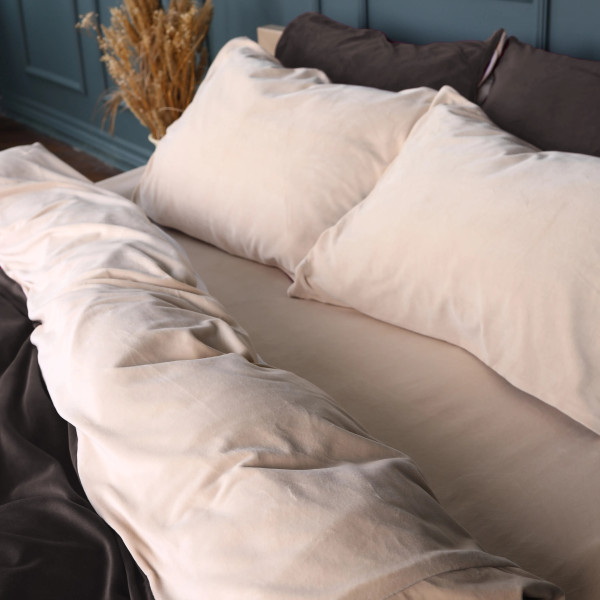 Фото - Комплект постельного белья MirSon Велюр Winter Frost 28-0004 + 28-0003 Kohleria Velvet 200х220 (2200004008646)