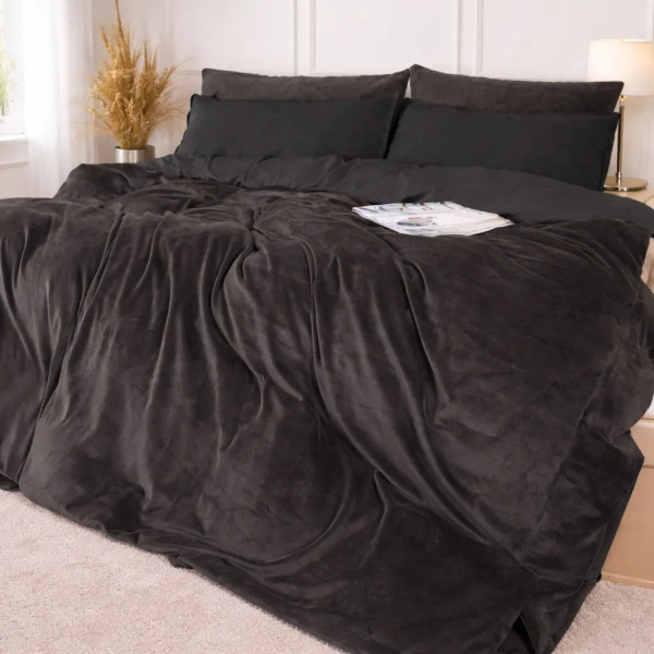 Фото - Комплект постельного белья MirSon Велюр Winter Frost 28-0005 + 28-0003 Anemone Velvet 200х220 (2200004009049)