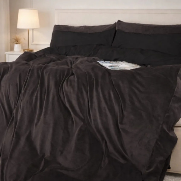 Фото - Комплект постельного белья MirSon Велюр Winter Frost 28-0007 + 28-0003 Rhodies Velvet 200х220 (2200004009841)