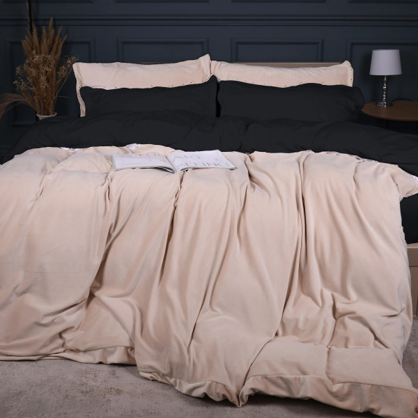 Фото - Комплект постельного белья MirSon Велюр Winter Frost 28-0004 + 28-0007 Saintpaulia Velvet 200х220 (2200004011042)