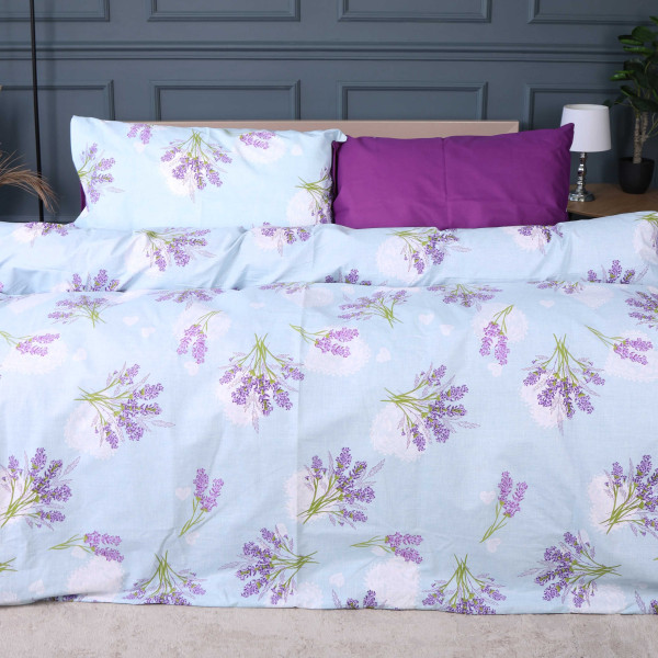 Фото - Комплект постельного белья детский MirSon Бязь Ranforce Elite 17-0130 Lavender sea 110х140 см (2200004661698)