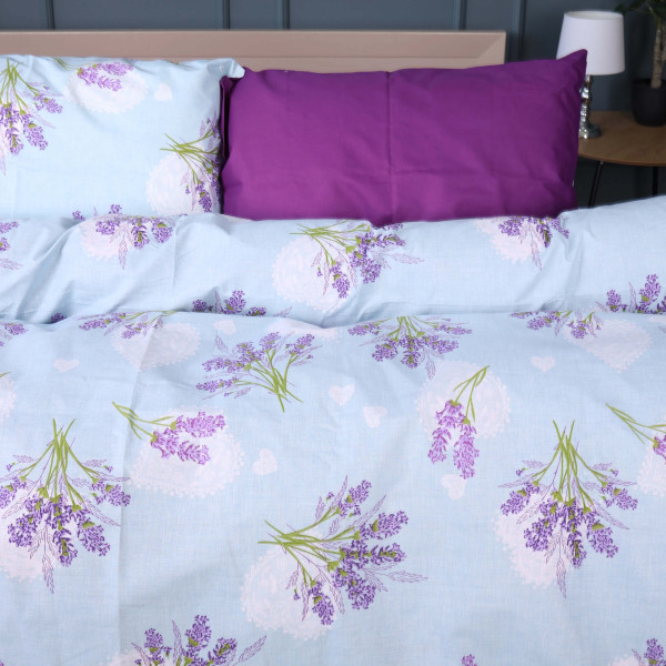 Фото - Комплект постільної білизни MirSon Бязь Ranforce Elite 17-0130 Lavender sea 200х220 см (2200004674933)