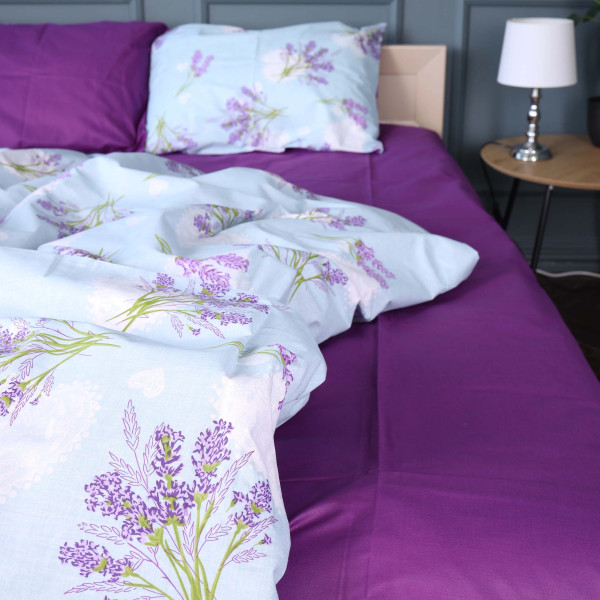 Фото - Комплект постільної білизни MirSon Бязь Ranforce Elite 17-0130 Lavender sea 200х220 см (2200004674933)