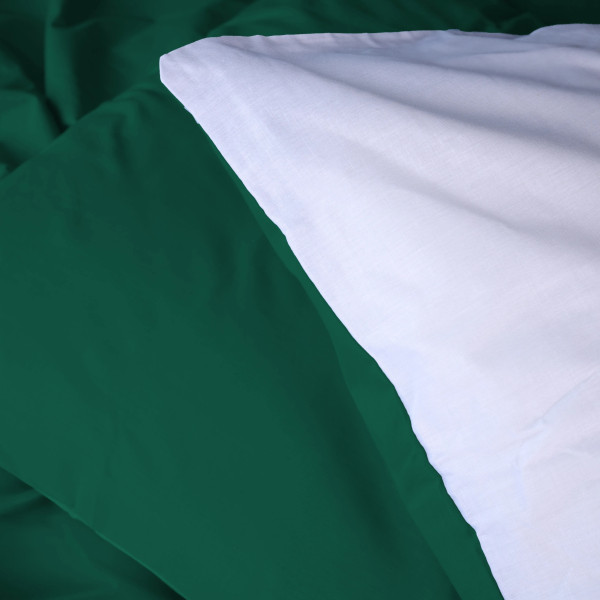 Фото - Комплект постельного белья MirSon Ranforce Elite Green Diego (11-2107 + 18-0130) 200х220 (2200004679631)