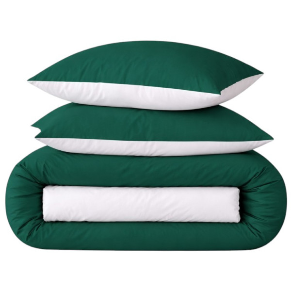 Фото - Комплект постельного белья MirSon Ranforce Elite Green Diego (11-2107 + 18-0130) 200х220 (2200004679631)