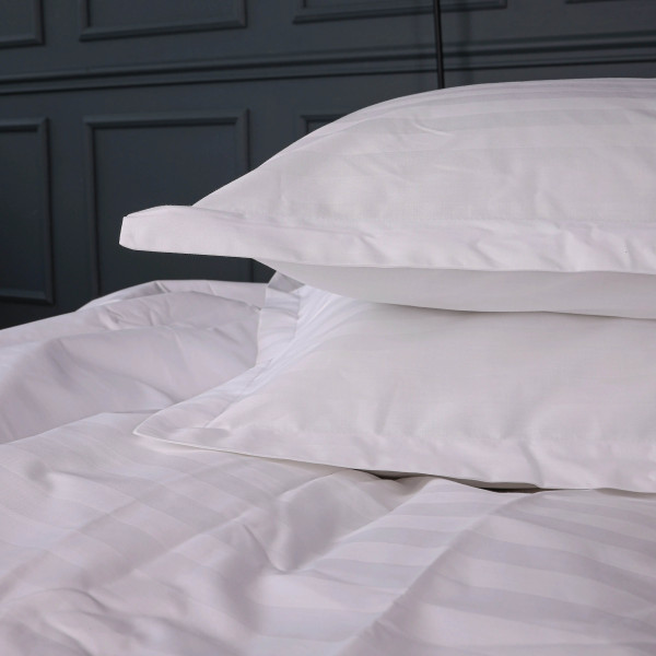 Фото - Комплект постельного белья MirSon Satin Stripe 30-0001 White 175х210 см (2200005245675)