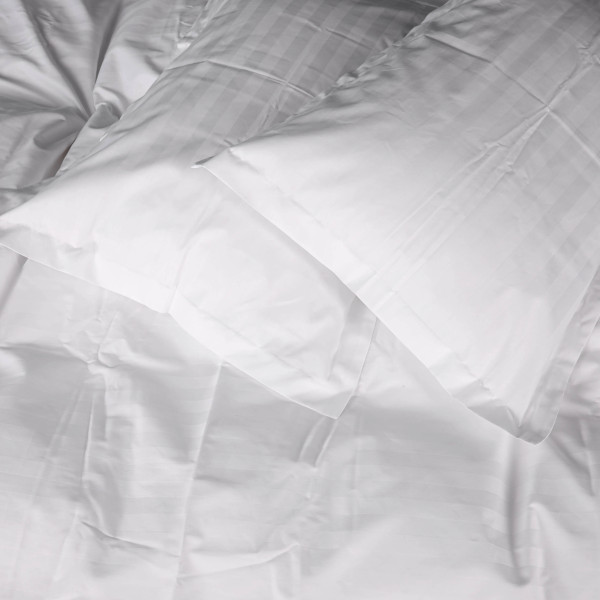 Фото - Комплект постельного белья MirSon Satin Stripe 30-0001 White 175х210 см (2200005245675)