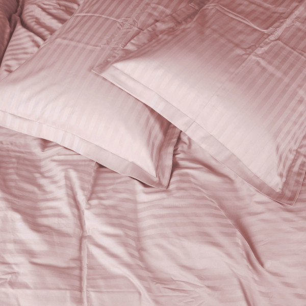 Фото - Комплект постільної білизни MirSon Satin Stripe 30-0007 Pink 143х210 см (2200005249901)