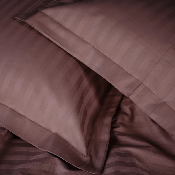 Фото - Комплект постельного белья MirSon Satin Stripe 30-0008 Smoky Pink 143х210 см (2200005250327)