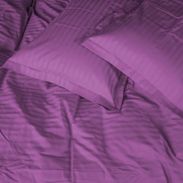 Фото - Комплект постельного белья MirSon Satin Stripe 30-0009 Purple 175х210 см (2200005250716)