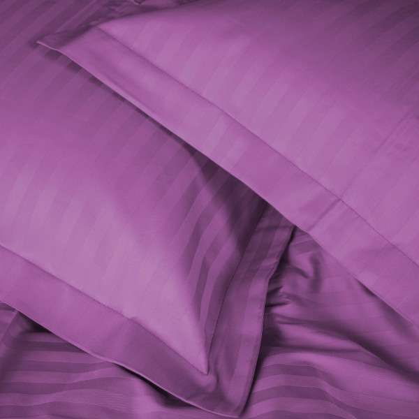 Фото - Комплект постільної білизни MirSon Satin Stripe 30-0009 Purple 220х240 см King Size (2200005250730)