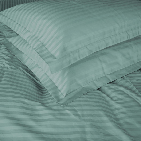 Фото - Комплект постільної білизни MirSon Satin Stripe 30-0015 Green Wave 175х210 см (2200005253243)