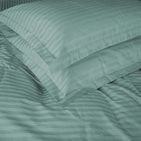 Фото - Комплект постельного белья MirSon Satin Stripe 30-0015 Green Wave 143х210 см (2200005253274)
