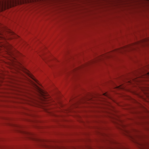 Фото - Комплект постельного белья MirSon Satin Stripe 30-0018 Red 143х210 см (2200005254530)