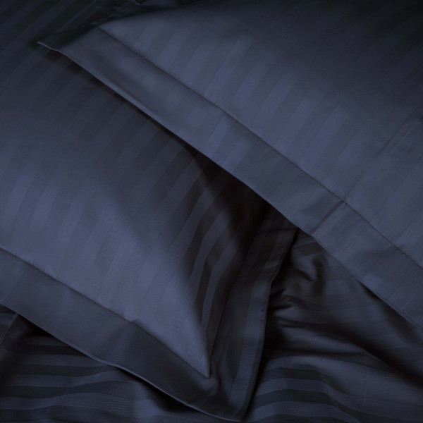 Фото - Комплект постільної білизни MirSon Satin Stripe 30-0020 Smoky Blue 220х240 см King Size (2200005255360)